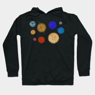 Watercolor Solar System Hoodie